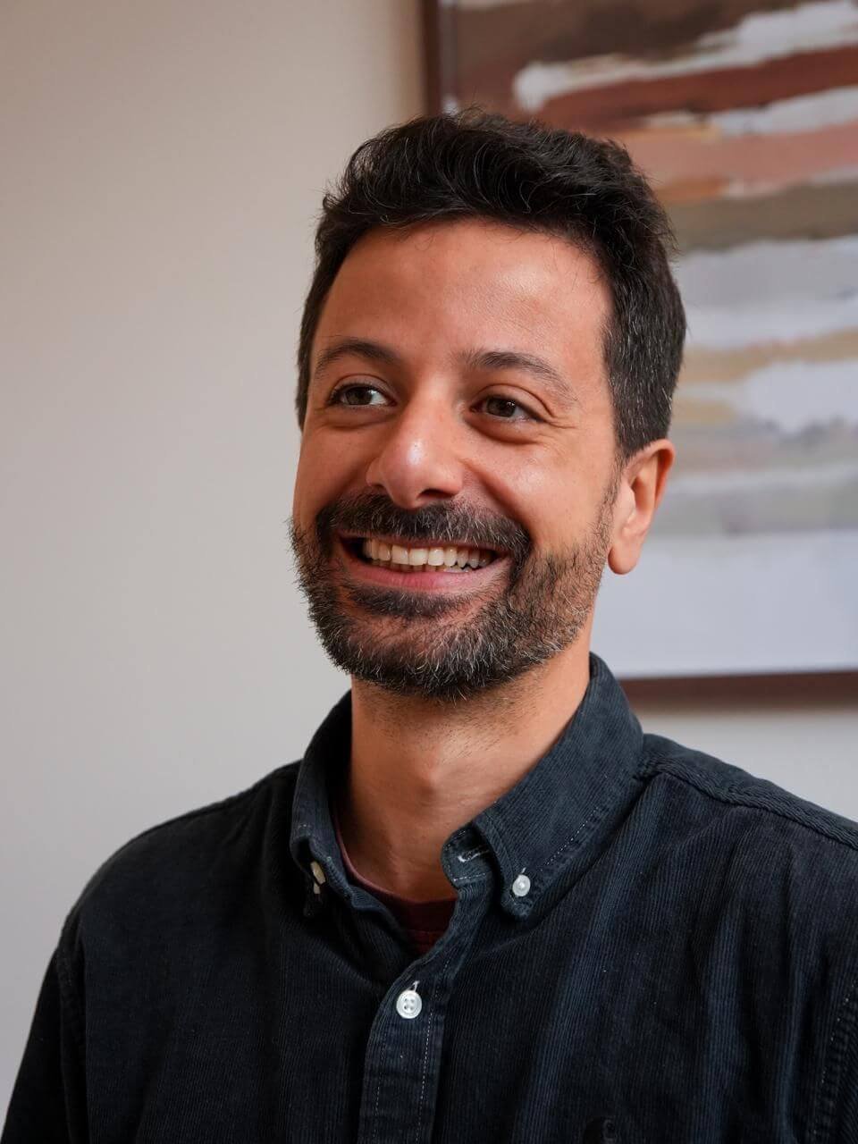 Federico Spina nel suo studio